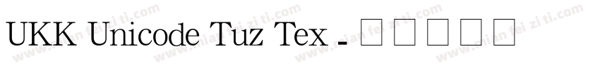 UKK Unicode Tuz Tex字体转换